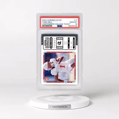 2023 Panini Chronicles Draft Picks Contenders College Ticket #17 Tank Dell (PSA 10 GEM MINT)