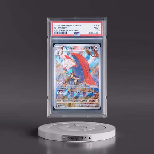 2024 Pokémon Ssp EN-Surging Sparks #214 Braviary - Illustration Rare (PSA 9 MINT)