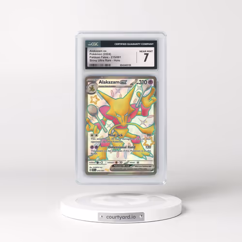 2024 Paldean Fates - PAF EN #215/091 Alakazam ex - Shiny Ultra Rare Holo (CGC 7 NM)