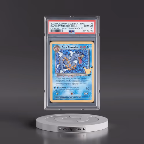 2021 Pokémon Celebrations Classic Collection #8 Dark Gyarados - Holo (PSA 10 GEM MINT)