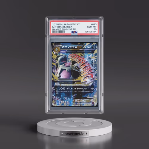 2015 Pokémon XY Bandit Ring #043 M Tyranitar EX - 1st Edition Holo (PSA 10 GEM MINT)