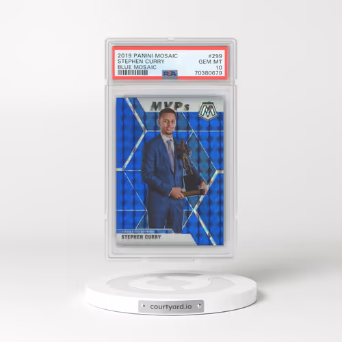 2019 Panini Mosaic #299 Stephen Curry - Blue Mosaic (PSA 10 GEM MINT)