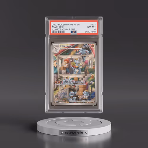 2023 Pokémon Mew EN-151 #177 Machoke - Illustration Rare (PSA 8 NM-MT)