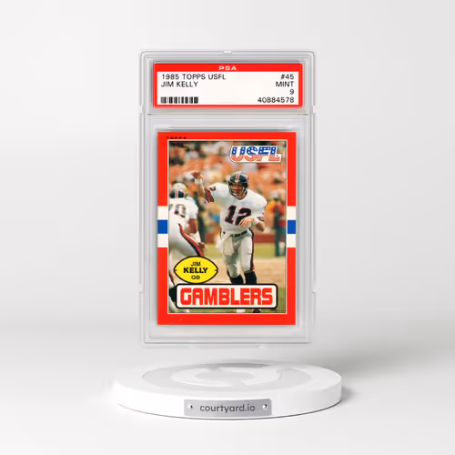 1985 Topps USFL #45 Jim Kelly (PSA 9 MINT)