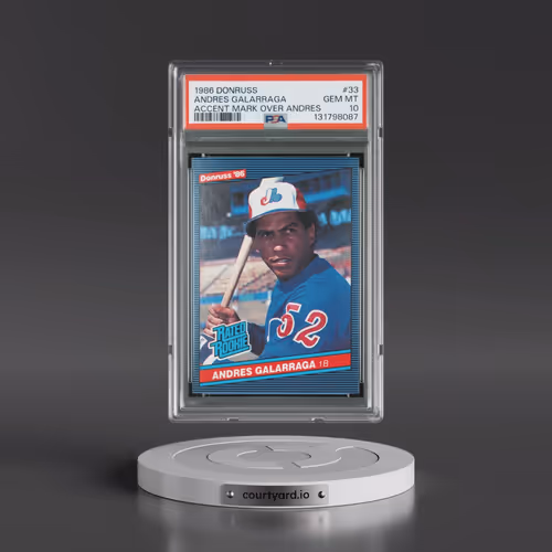 1986 Donruss #33 Andres Galarraga - Accent Mark Over Andres (PSA 10 GEM MINT)