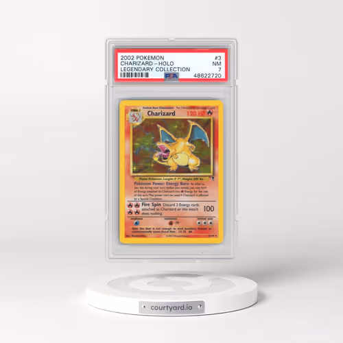 2002 Pokémon Legendary Collection #3 Charizard - Holo (PSA 7 NM)