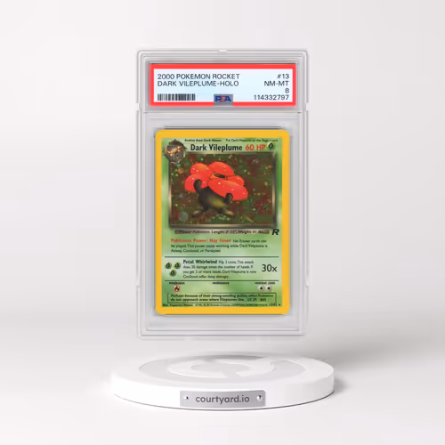 2000 Pokémon Rocket #13 Dark Vileplume - Holo (PSA 8 NM-MT)