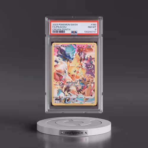 2023 Pokémon Sword and Shield Crown Zenith #160 Pikachu - Full Art (PSA 8 NM-MT)
