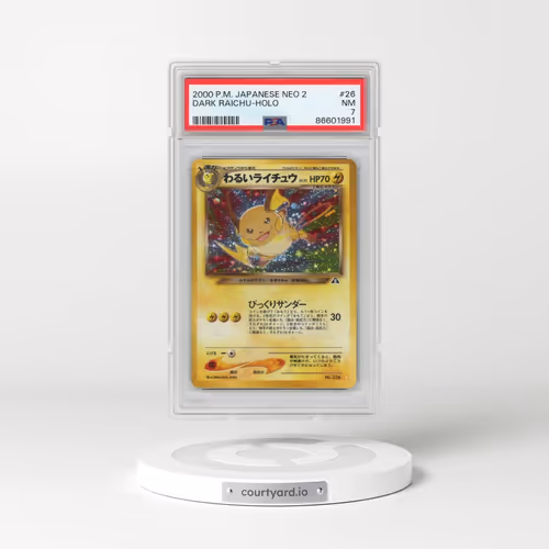 2000 Pokémon Neo 2 #26 Dark Raichu - Holo (PSA 7 NM)