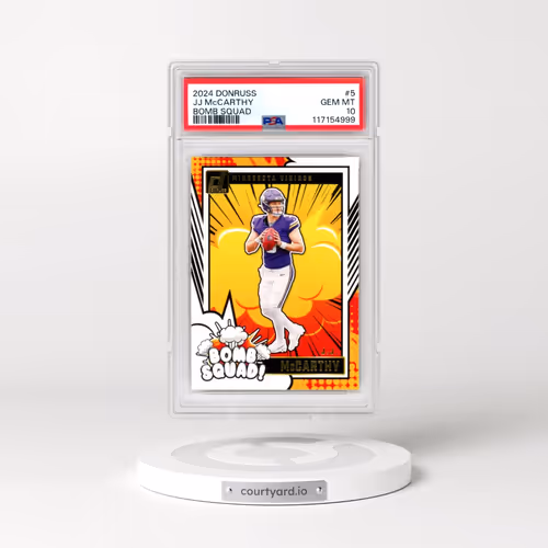 2024 Panini Donruss Bomb Squad #5 JJ McCarthy (PSA 10 GEM MINT)