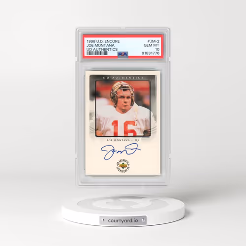 1998 Upper Deck Encore UD Authentics #JM-2 Joe Montana (PSA 10 GEM MINT)
