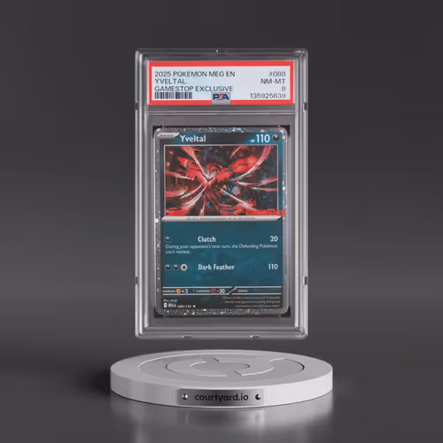 2025 Pokémon Meg EN-Mega Evolution #088 Yveltal - Gamestop Exclusive (PSA 8 NM-MT)