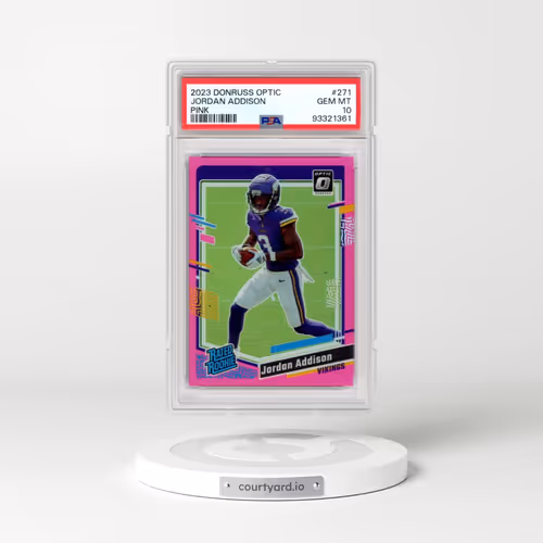 2023 Panini Donruss Optic #271 Jordan Addison - Pink (PSA 10 GEM MINT)
