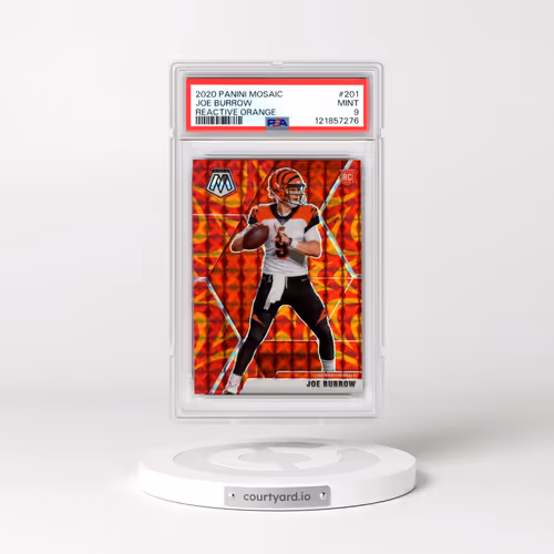 2020 Panini Mosaic #201 Joe Burrow - Reactive Orange (PSA 9 MINT)
