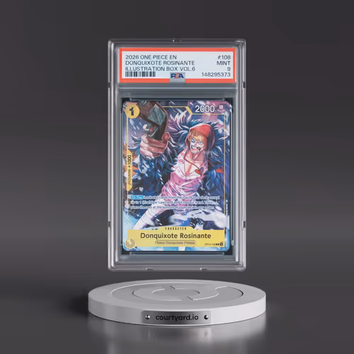 2026 One Piece Promos #108 Donquixote Rosinante - Illustration Box Vol.6 (PSA 9 MINT)