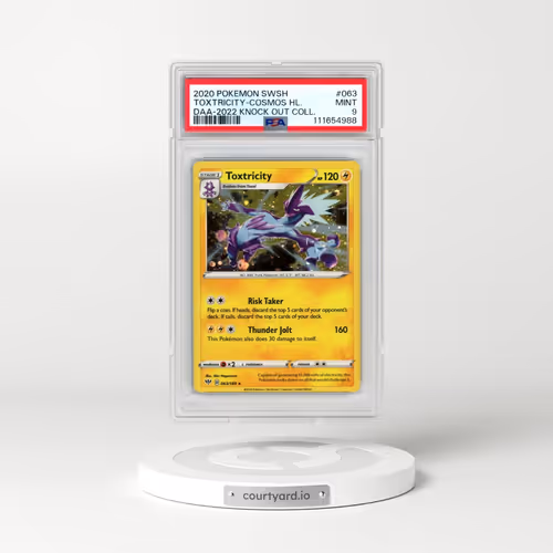 2020 Pokémon Sword & Shield Darkness Ablaze #063 Toxtricity - Holo Cosmos-2022 Knock Out Collection (PSA 9 MINT)