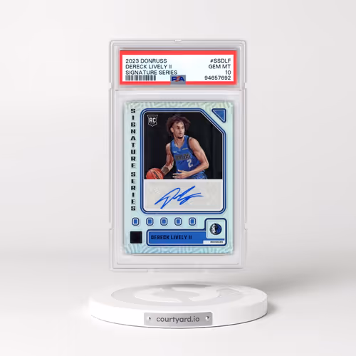 2023 Panini Donruss Signature Series #SSDLF Dereck Lively II (PSA 10 GEM MINT)