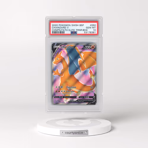 2020 Pokémon Swsh Black Star Promo #050 Charizard V - Holo Champion's Path Elite Trainer Box (PSA 10