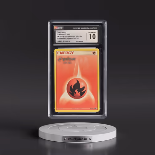 2003 EX Ruby & Sapphire (2003 Copyright, w/ "e" Symbol) #108/109 Fire Energy - Professor Program 200