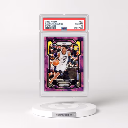 2023 Panini Prizm #127 Keyonte George - Purple Ice (PSA 10 GEM MINT)