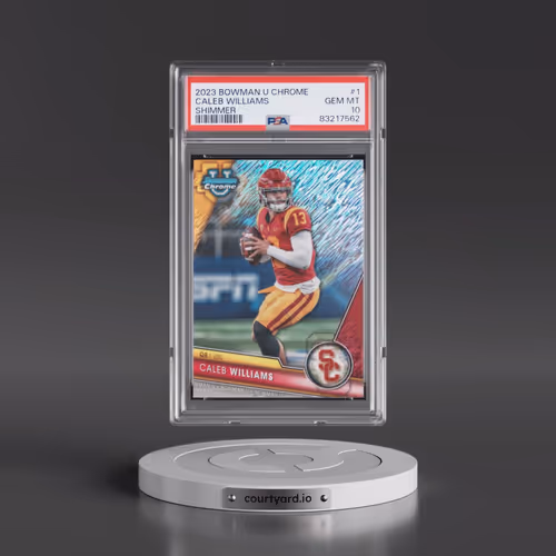2023 Bowman University Chrome #1 Caleb Williams - Shimmer (PSA 10 GEM MINT)