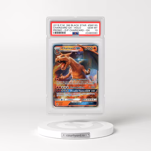2019 Pokémon SM Black Star Promo #SM195 Charizard GX - Holo Detective Pikachu Charizard-GX (PSA 10 GEM MINT)
