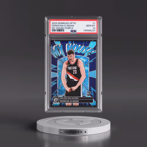 2024 Panini Donruss Optic My House #1 Donovan Clingan - Purple (PSA 10 GEM MINT)