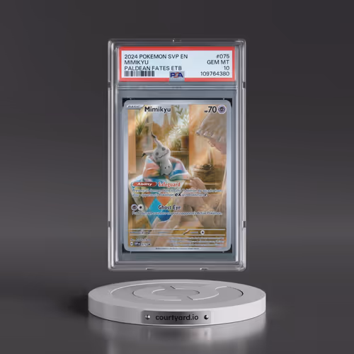 2024 Pokémon Svp EN-SV Black Star Promo #075 Mimikyu - Paldean Fates Elite Trainer Box (PSA 10 GEM M