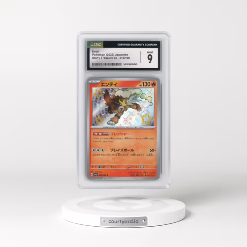 2023 Shiny Treasure ex #213/190 Entei - Shiny Rare Holo (CGC 9 MINT)