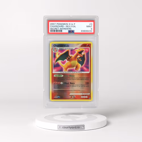2007 Pokémon Diamond & Pearl Secret Wonders #3 Charizard - Reverse Foil (PSA 9 MINT)