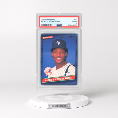 1986 Donruss #51 Rickey Henderson (PSA 9 MINT)