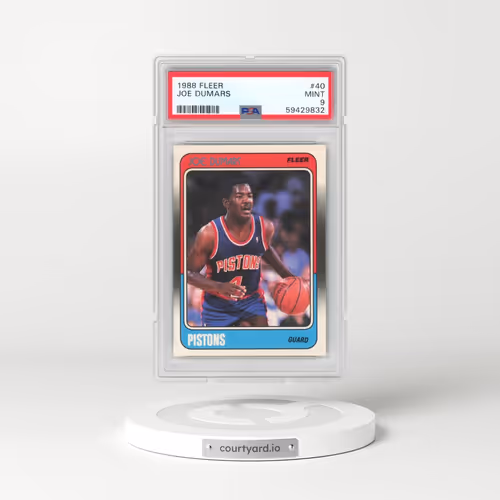 1988 Fleer #40 Joe Dumars (PSA 9 MINT)