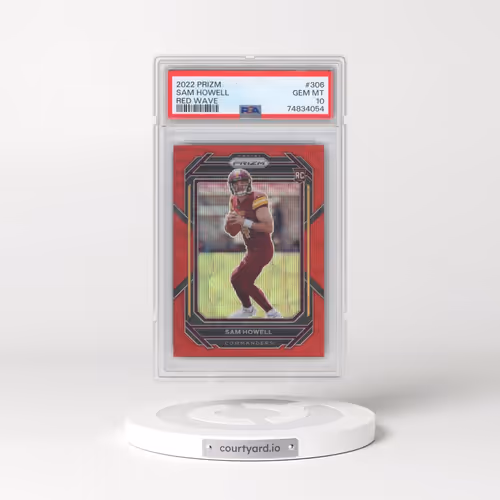 2022 Panini Prizm #306 Sam Howell - Red Wave (PSA 10 GEM MINT)
