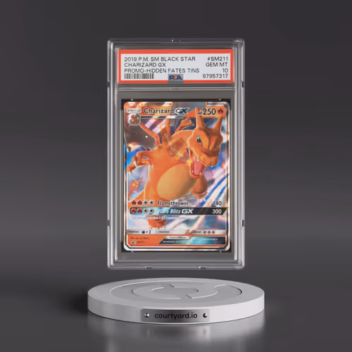 2019 Pokémon SM Black Star Promo #SM211 Charizard GX - Holo Hidden Fates Tins (PSA 10 GEM MINT)