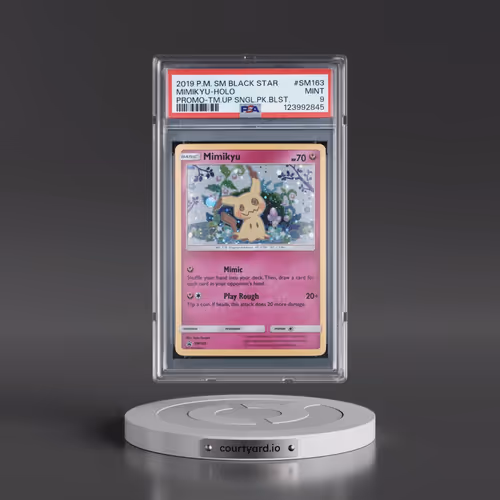2019 Pokémon SM Black Star Promo #SM163 Mimikyu - Holo Team Up Single Pack Blisters (PSA 9 MINT)