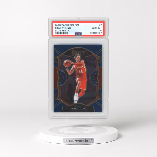 2020 Panini Select #2 Trae Young - Blue Retail (PSA 10 GEM MINT)