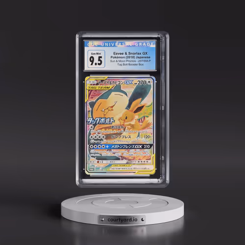 2016 Sun & Moon Promos #297/SM-P Eevee & Snorlax GX - Tag Bolt Booster Box Purchase (Holo) (CGC