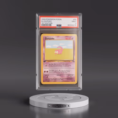 1999 Pokémon Fossil #55 Slowpoke - 1st Edition (PSA 9 MINT)