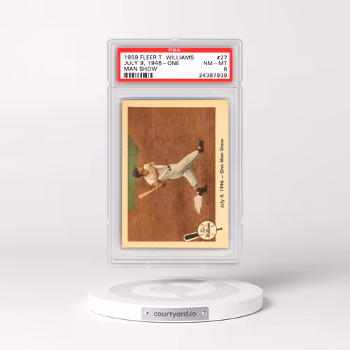 1959 Fleer Ted Williams #27 July 9, 1946-One - Man Show (PSA 8 NM-MT)