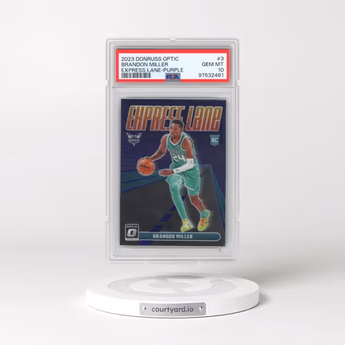 2023 Panini Donruss Optic Express Lane #3 Brandon Miller - Purple (PSA 10 GEM MINT)