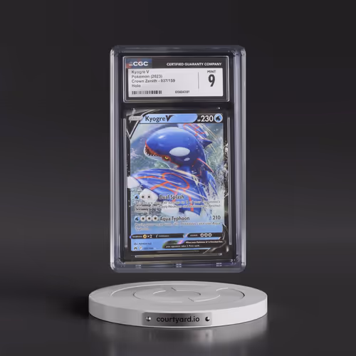 2023 Crown Zenith #037/159 Kyogre V - Holo (CGC 9 MINT)