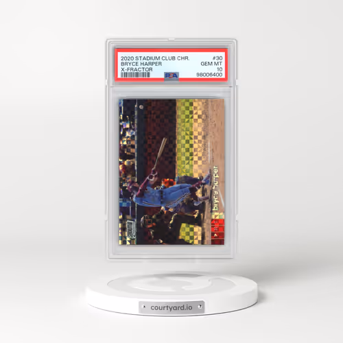 2020 Stadium Club Chrome #30 Bryce Harper - X-Fractor (PSA 10 GEM MINT)