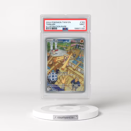 2024 Pokémon Twm EN-Twilight Masquerade #183 Timburr - Illustration Rare (PSA 9 MINT)