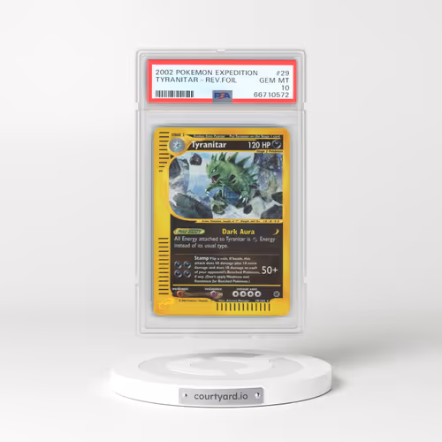 2002 Pokémon Expedition #29 Tyranitar - Reverse Foil (PSA 10 GEM MINT)