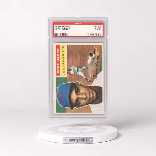 1956 Topps #142 Gene Baker - Gray Back (PSA 5 EX)