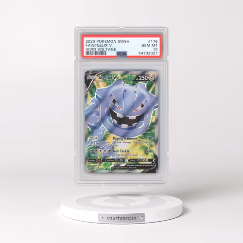 2020 Pokémon Sword & Shield Vivid Voltage #176 Steelix V - Holo Full Art (PSA 10 GEM MINT)