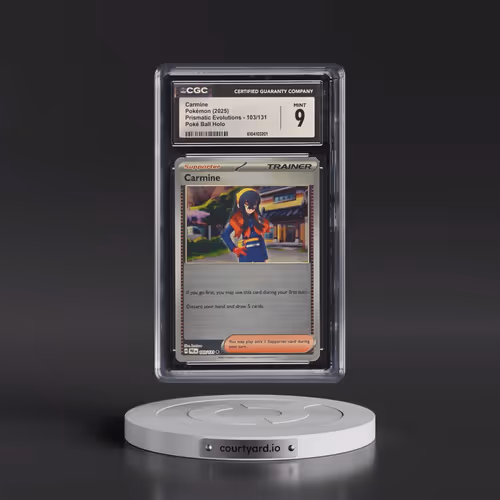 2025 Pokémon Pre EN-Prismatic Evolutions #103 Carmine - Reverse Holo Poke Ball (CGC 9 MINT)