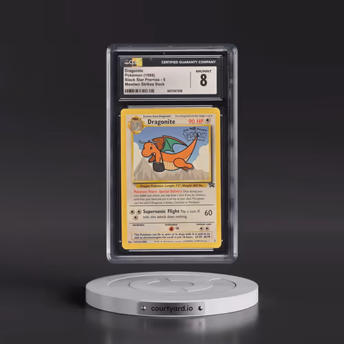 1999 Black Star Promos #5 Dragonite - Mewtwo Strikes Back (CGC 8 NM-MT)