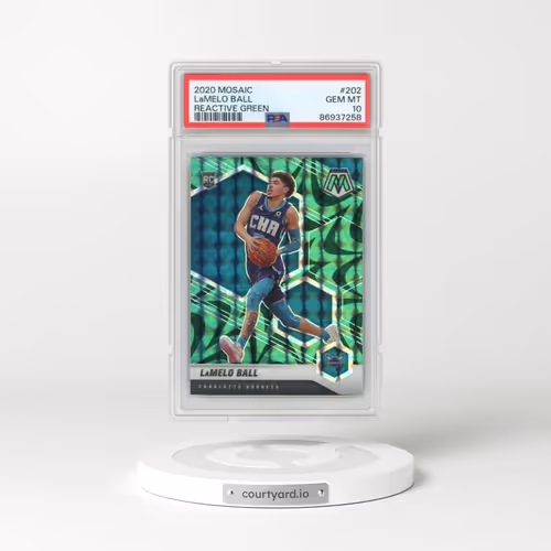 2020 Panini Mosaic #202 LaMelo Ball - Reactive Green (PSA 10 GEM MINT)