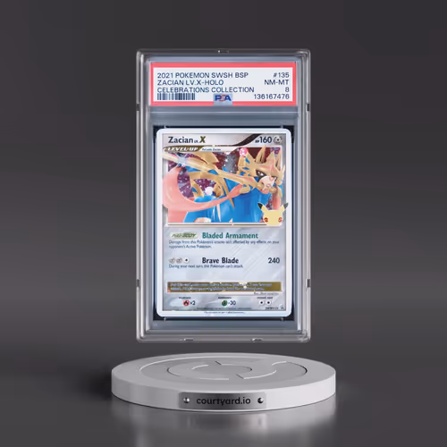 2021 Pokémon Swsh Black Star Promo #135 Zacian LV.X - Holo Celebrations Collection (PSA 8 NM-MT)